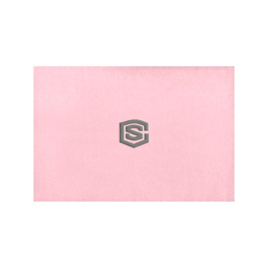 Pink Placemats 12" x 18" With Grey Logo Placemats 12" x 18" (Set of 2)