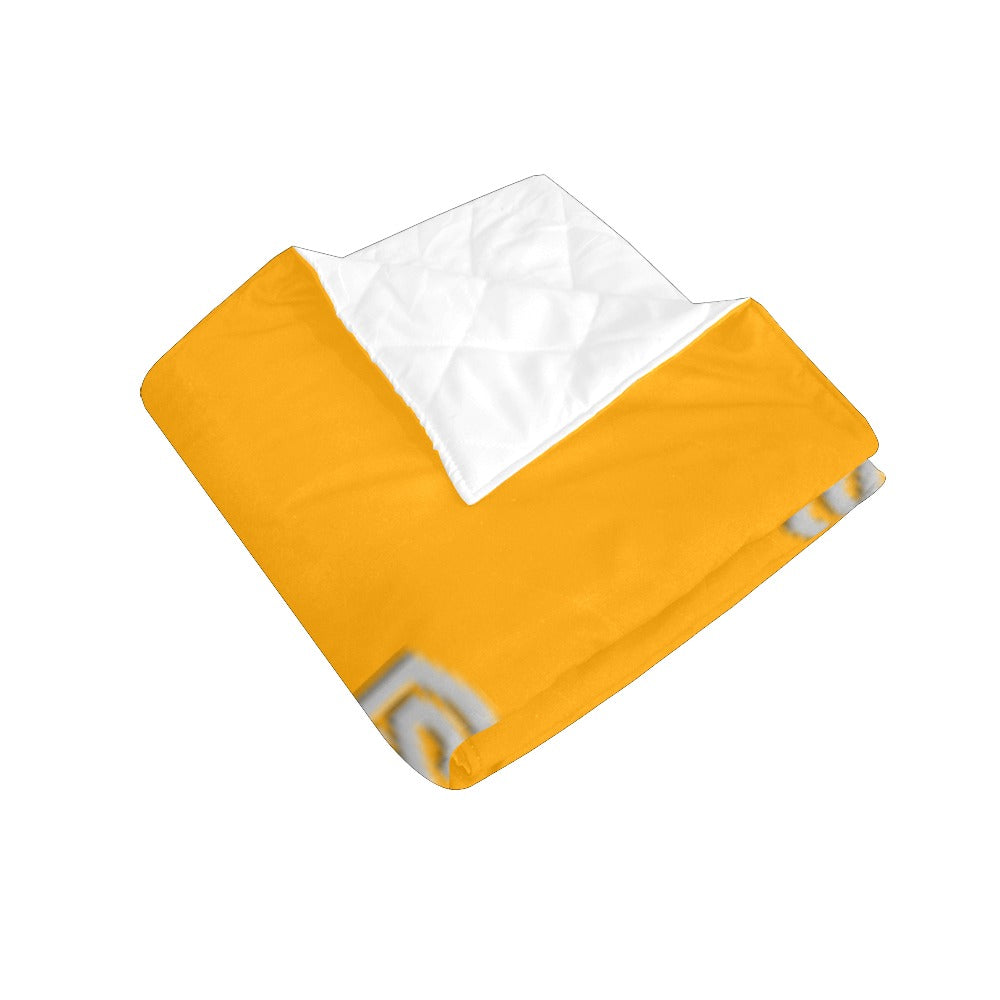 ORANGE CUSTOM QUILT SILVER  LOGO Custom Quilt  70" x 80"