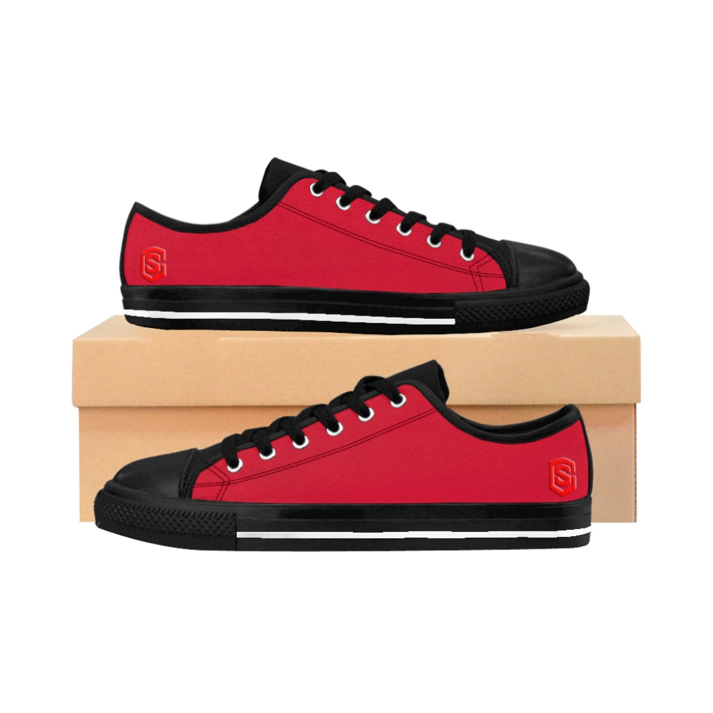 red Women's Sneakers Red logo