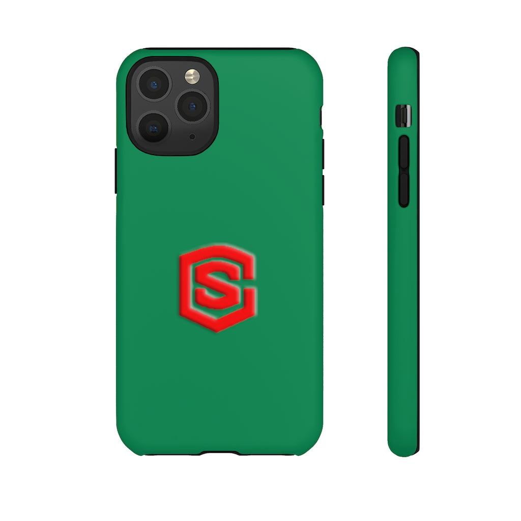 Green Tough Cases Red Logo