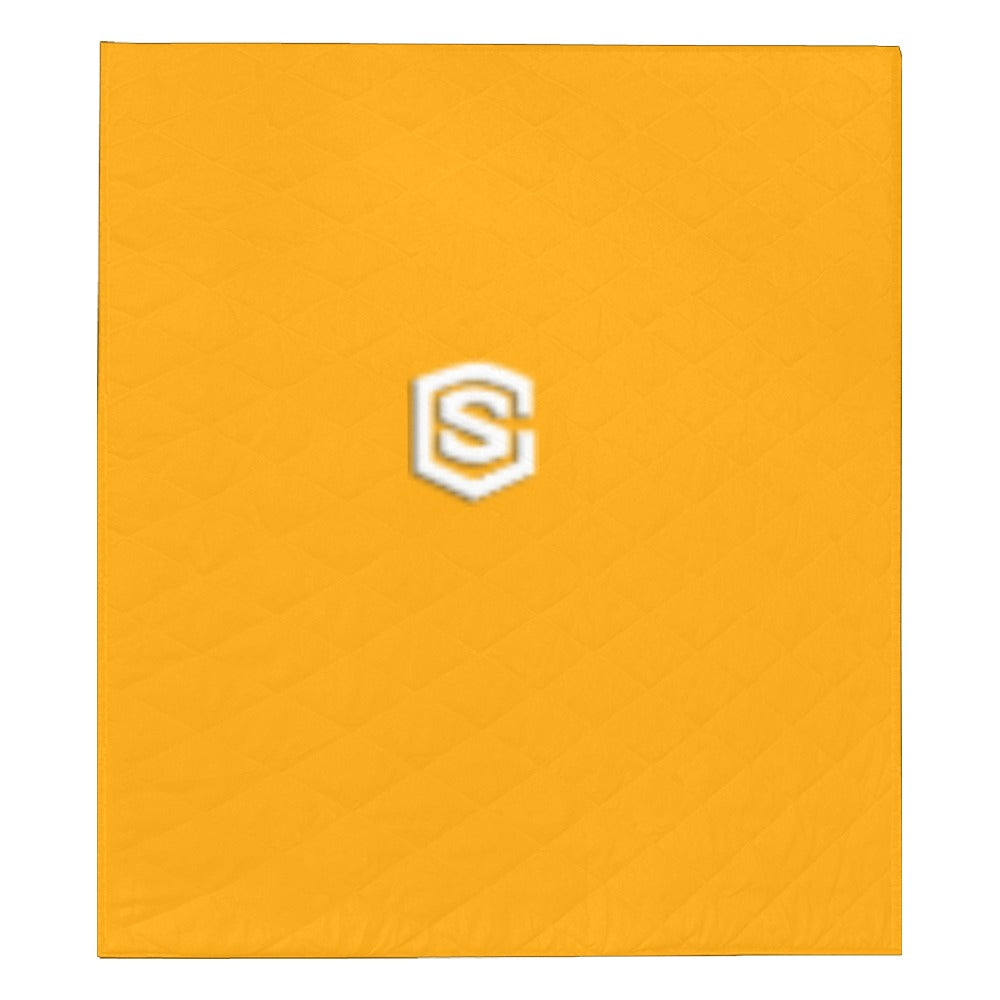 ORANGE CUSTOM QUILT WHITE  LOGO Custom Quilt  70" x 80"