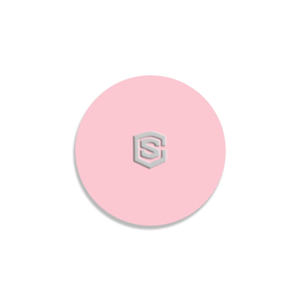 Pink Round Coaster with Silver Logo Round Coaster
