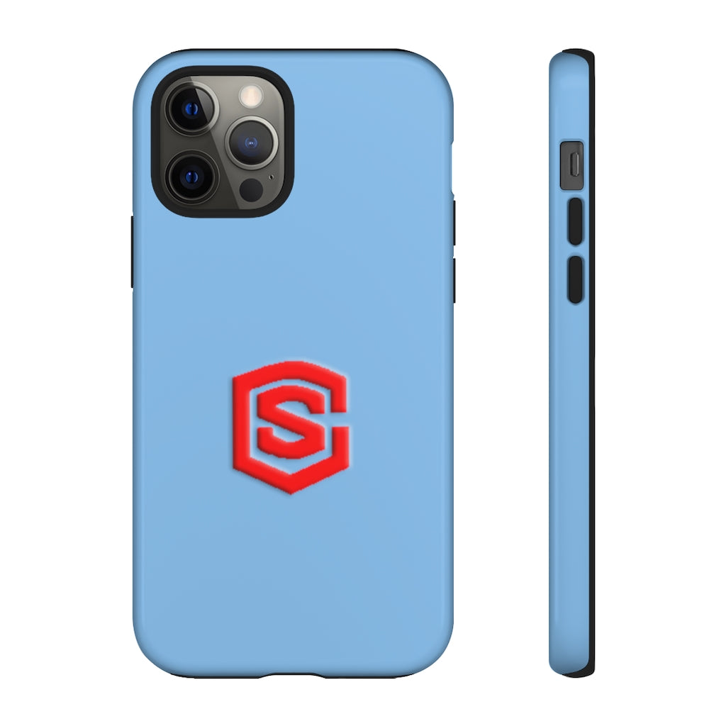 Blue Tough Cases Red Logo