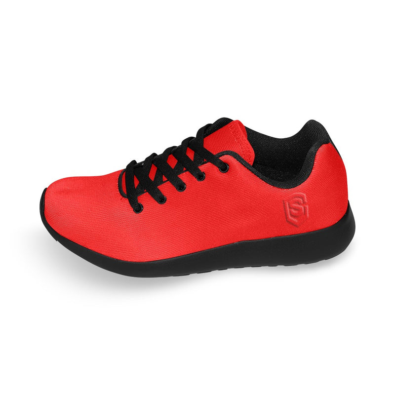 RED KID SNEAKER WITH RED LOGO Kid's Sneakers (Little Kid / Big Kid) (Model020)