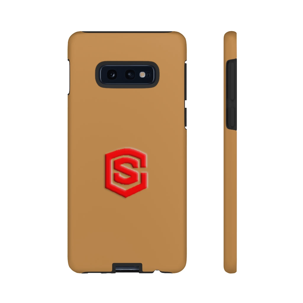 Brown Tough Cases Red Logo
