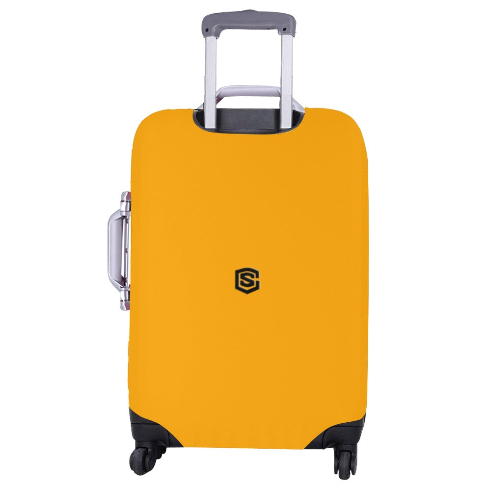 ORANGE LUGGAGE COVER WITH BLACK LOGO Luggage Cover (Large Size) (26"-28")