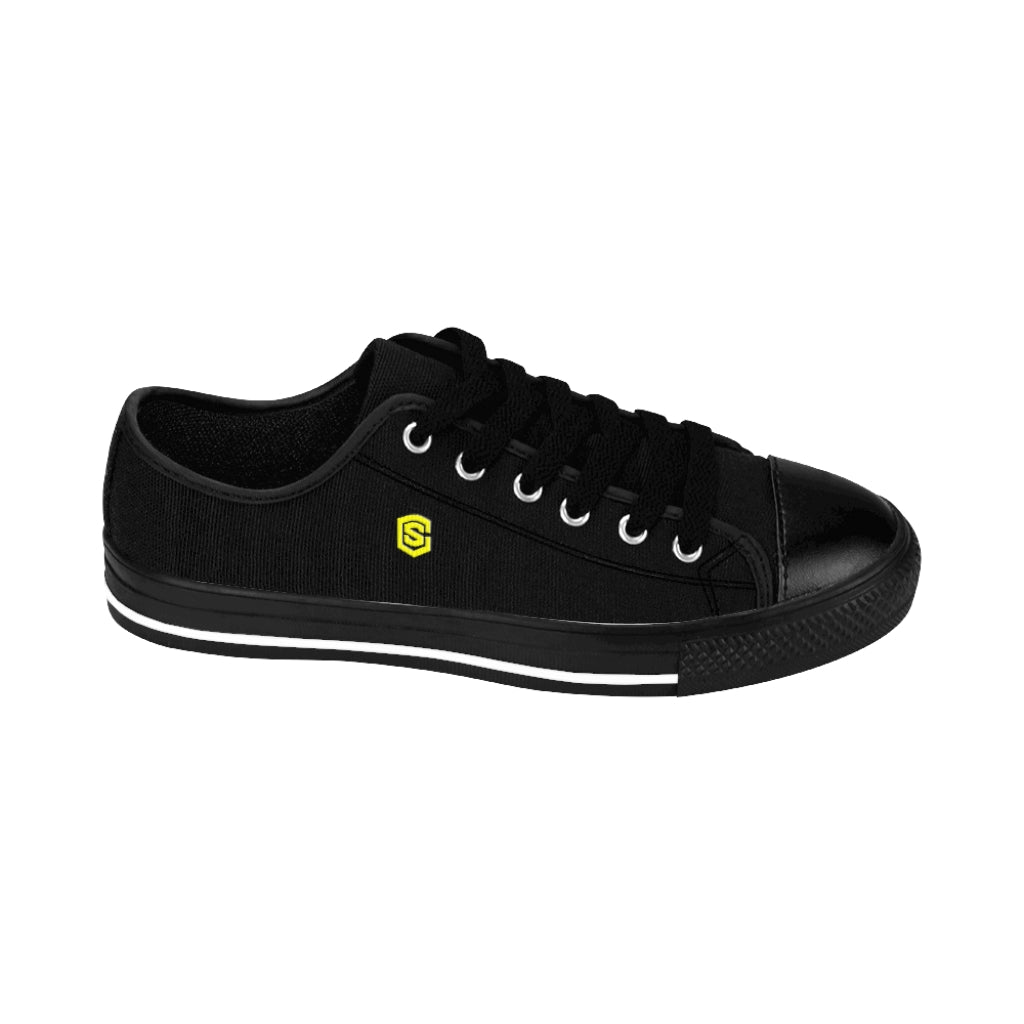 Black Men's Sneakers - yellow logo