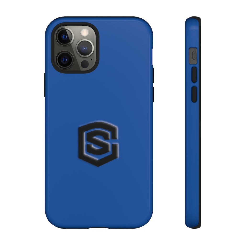 Blue Tough Cases Black Logo