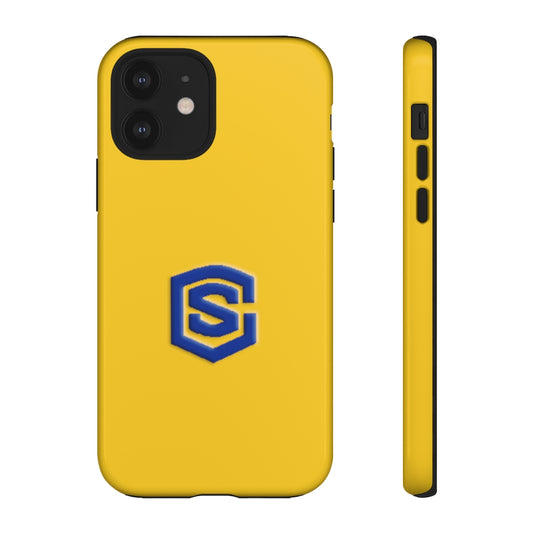 Yellow Tough Cases Blue Logo