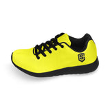 YELLOW KID SNEAKER WITH BLACK LOGO Kid's Sneakers (Little Kid / Big Kid) (Model020)