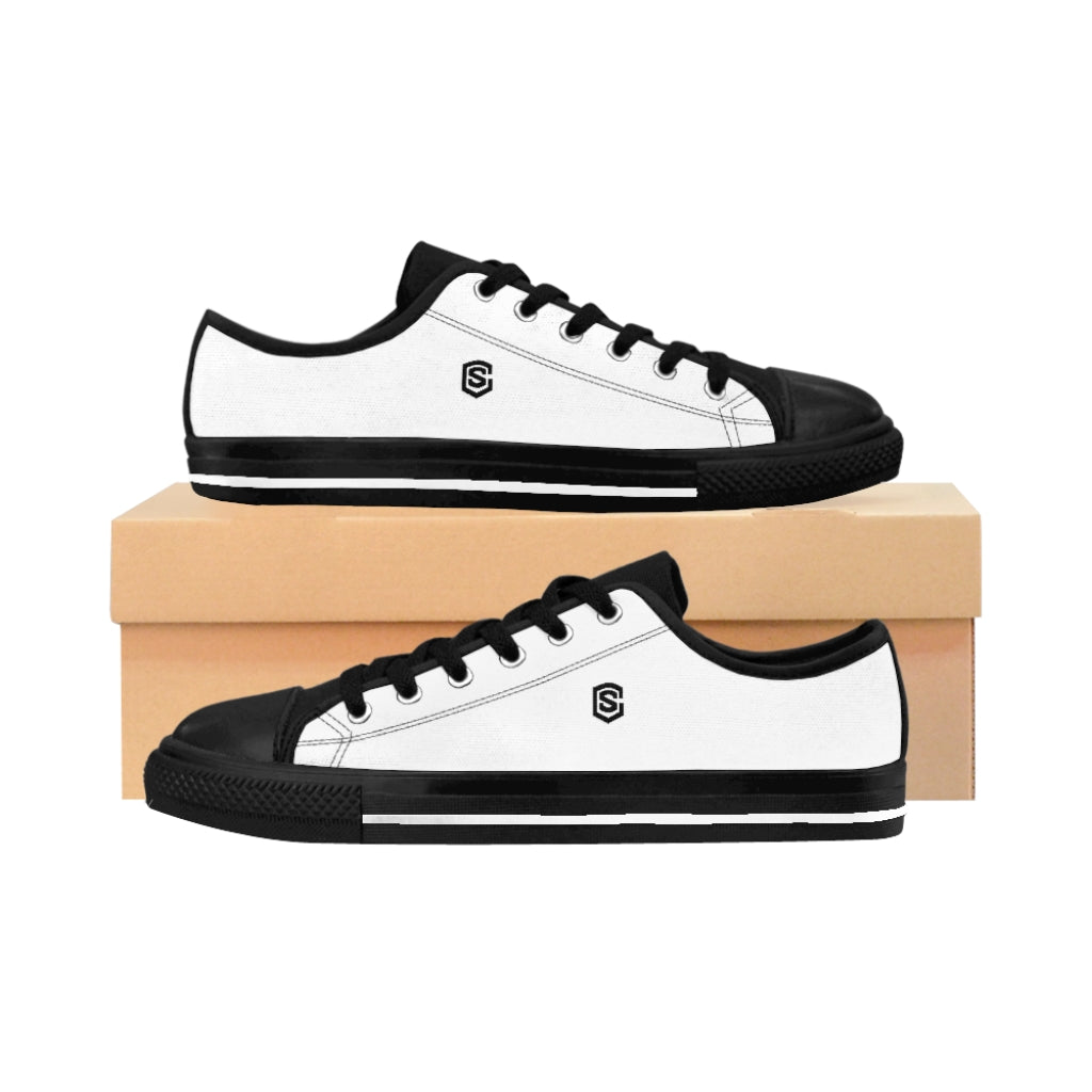 white Men's Sneakers - black logo