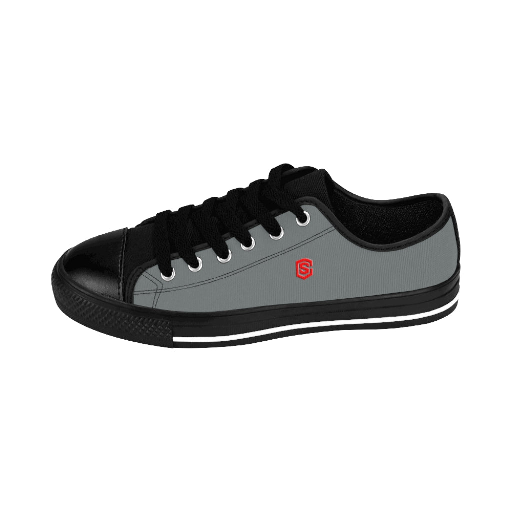 Grey Men's Sneakers - red logo