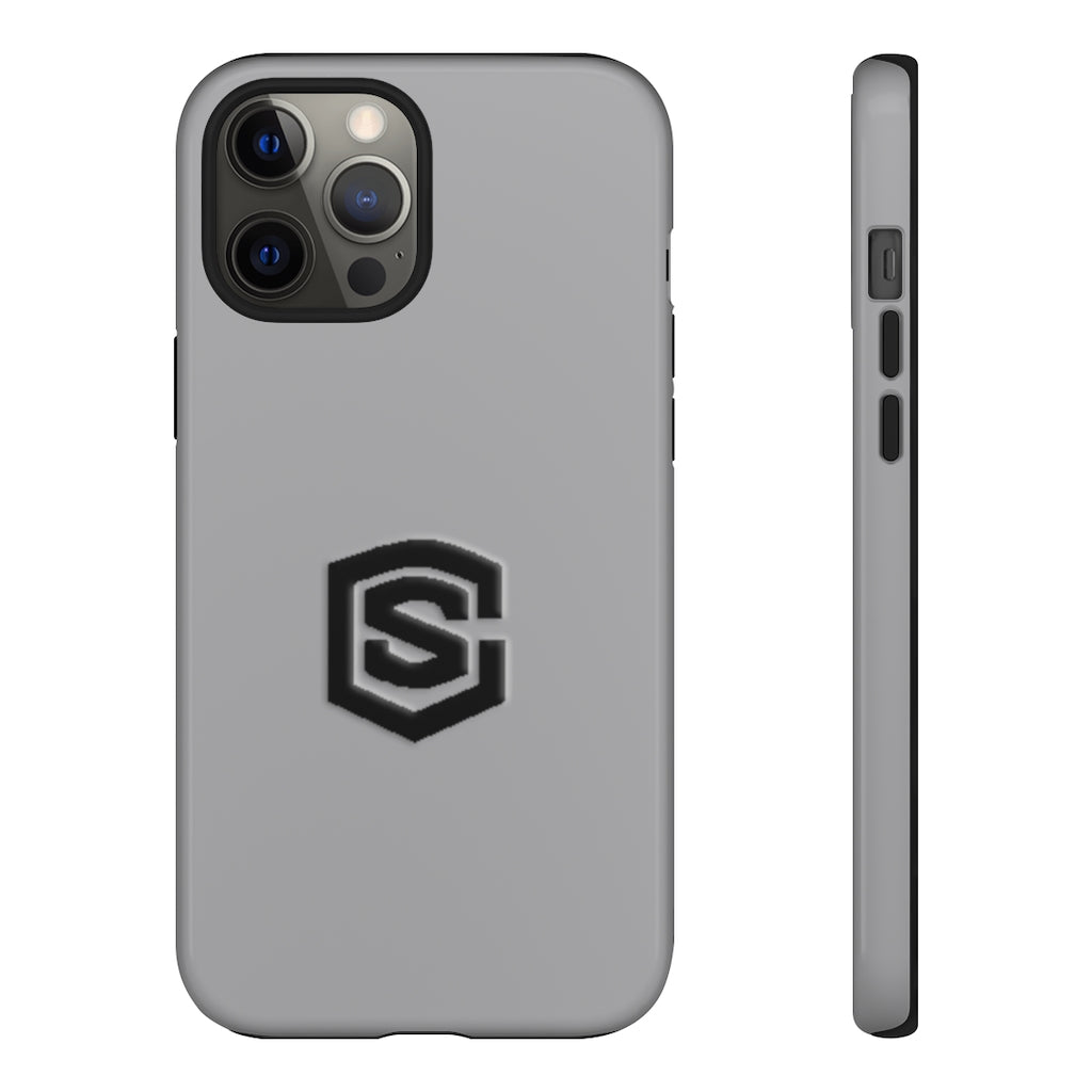 Grey Tough Cases Black Logo