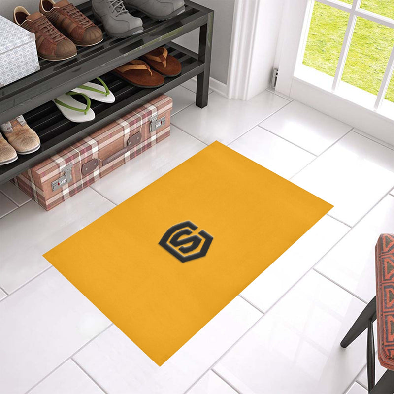 Orange Doormat 24" x 16" (Sponge Material) with Black Logo Doormat 24" x 16" (Sponge Material)