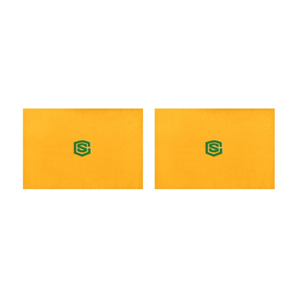 Orange Placemats 12" x 18" With Green Logo Placemats 12" x 18" (Set of 2)