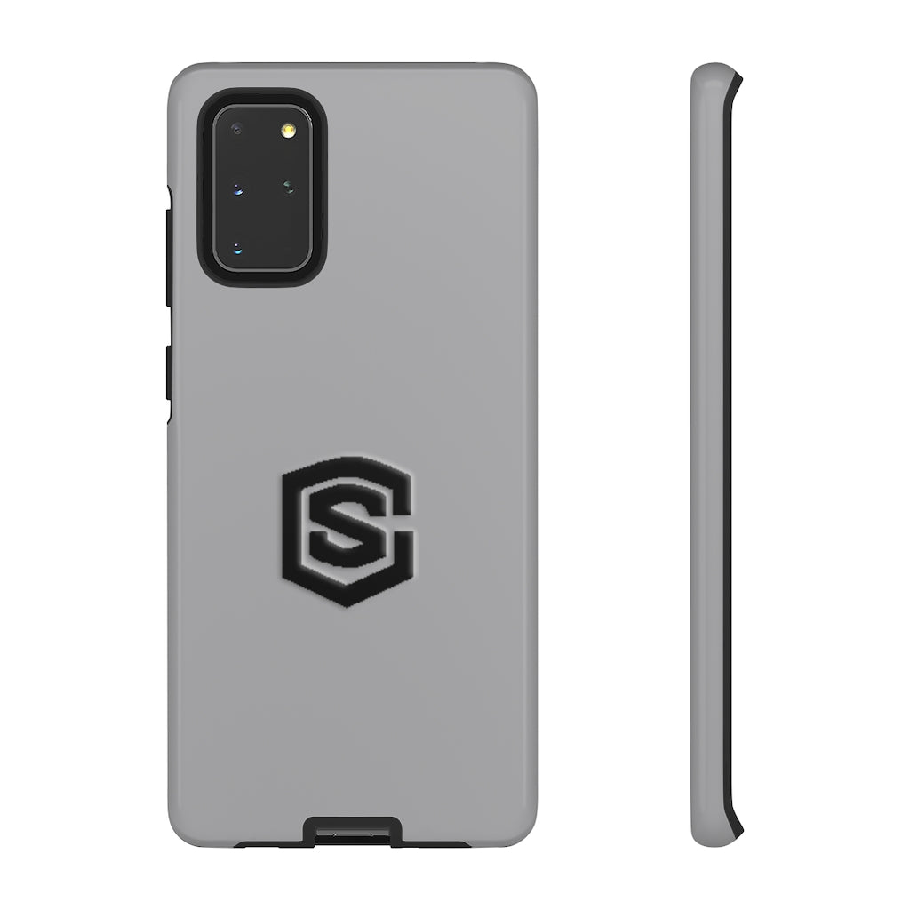 Grey Tough Cases Black Logo