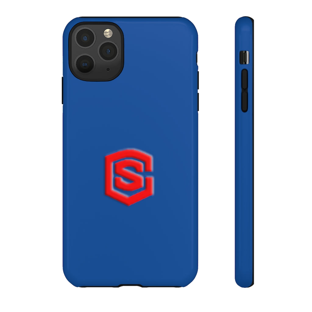 Blue Tough Cases Red Logo