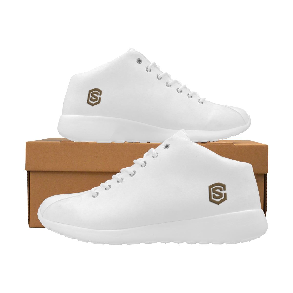 brown logo Men's Basketball Training Shoes (Model 47502)