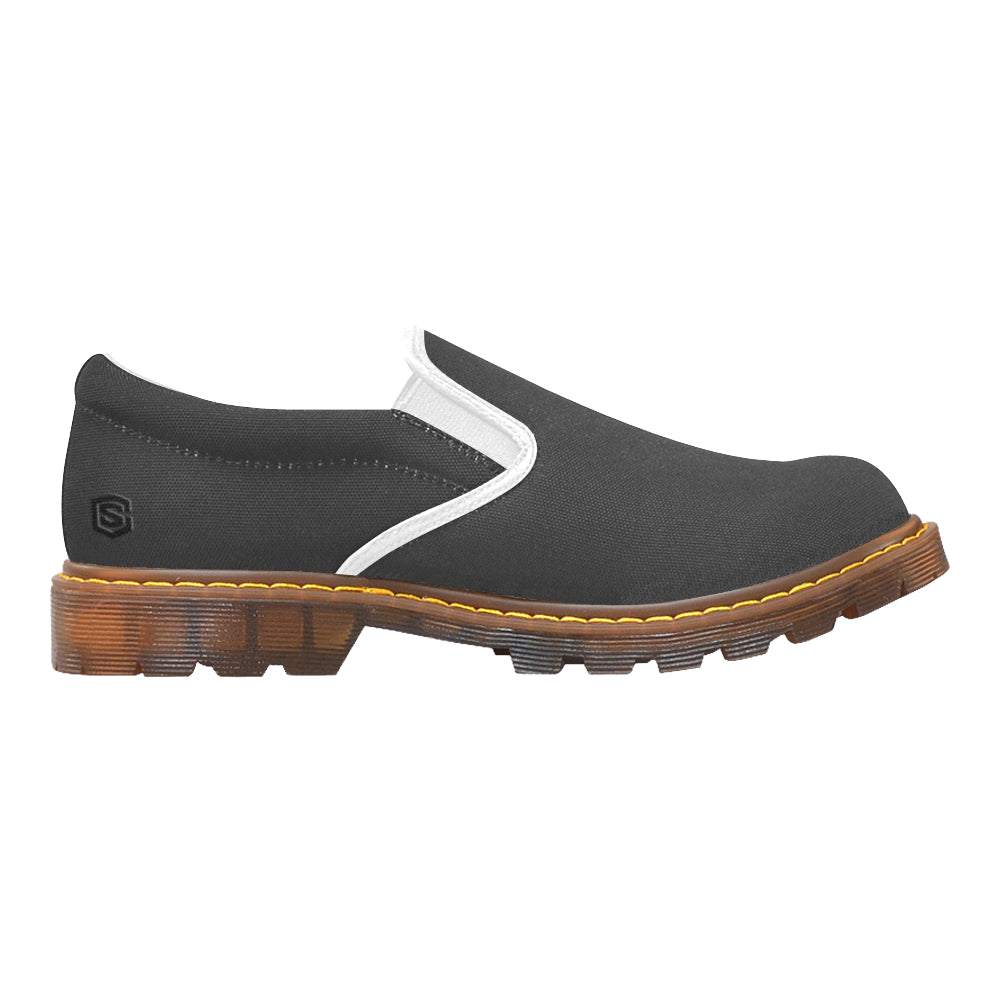 black logo Martin Women's Slip-On Loafer (Model 12031)