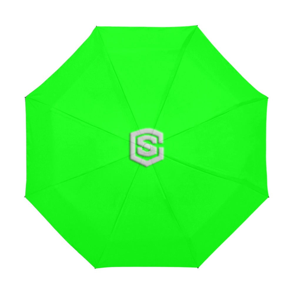 Green Anti-UV Automatic Umbrella With Silver Logo Anti-UV Automatic Umbrella(Outside Printing)(Model U09)