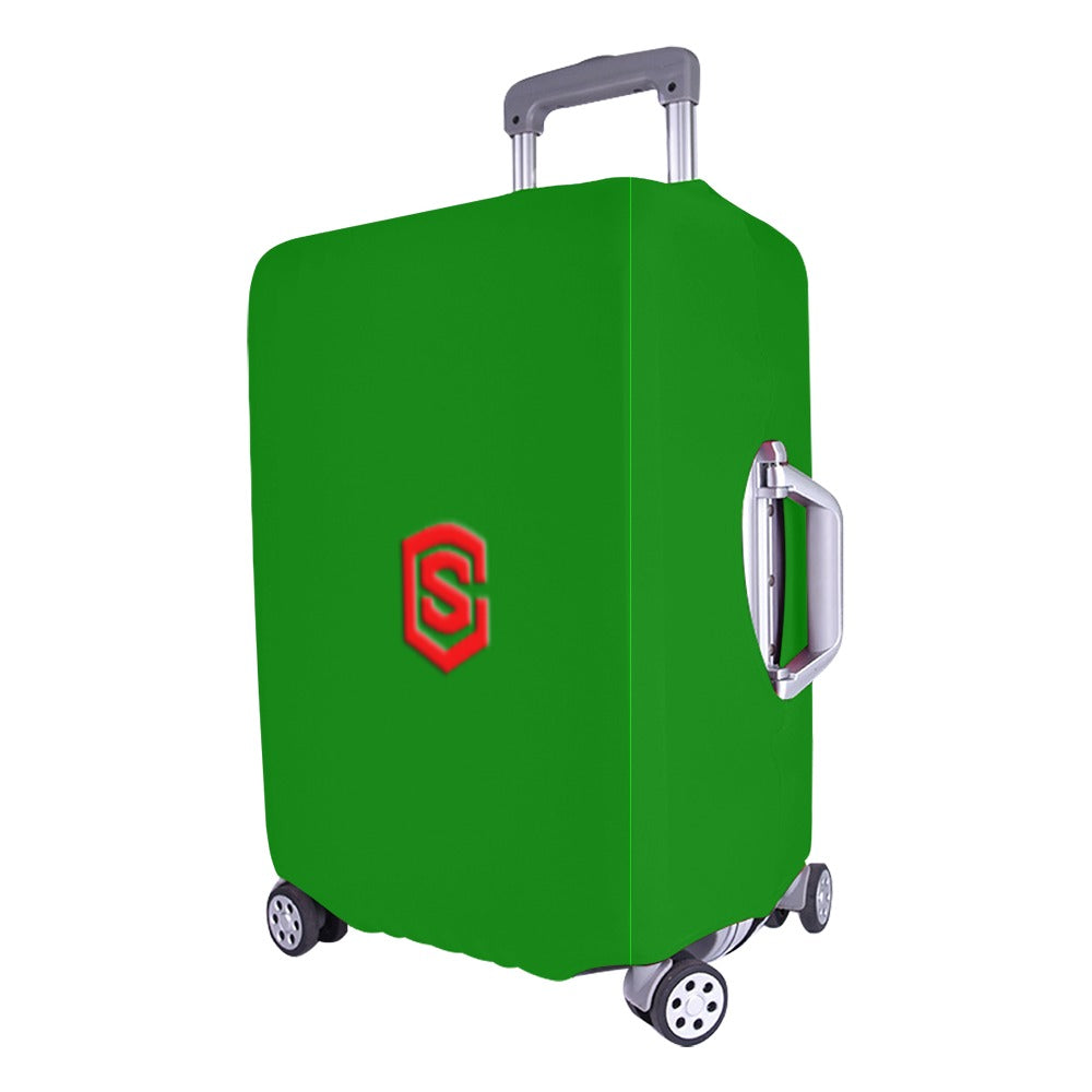 GREEN LUGGAGE COVER WITH RED LOGO Luggage Cover (Large Size) (26"-28")