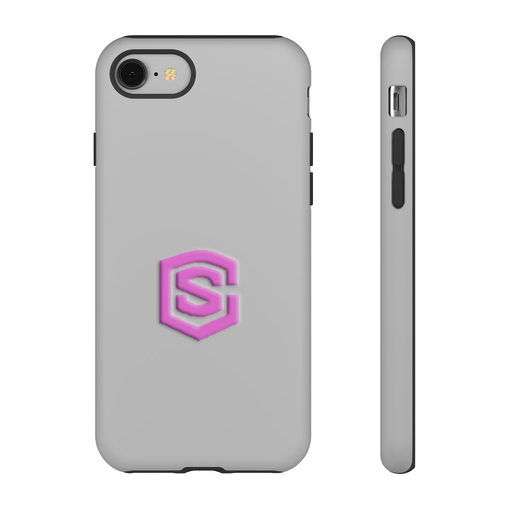 Silver Tough Cases Pink Logo
