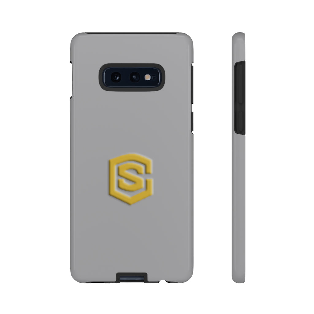 Grey Tough Cases Gold Logo
