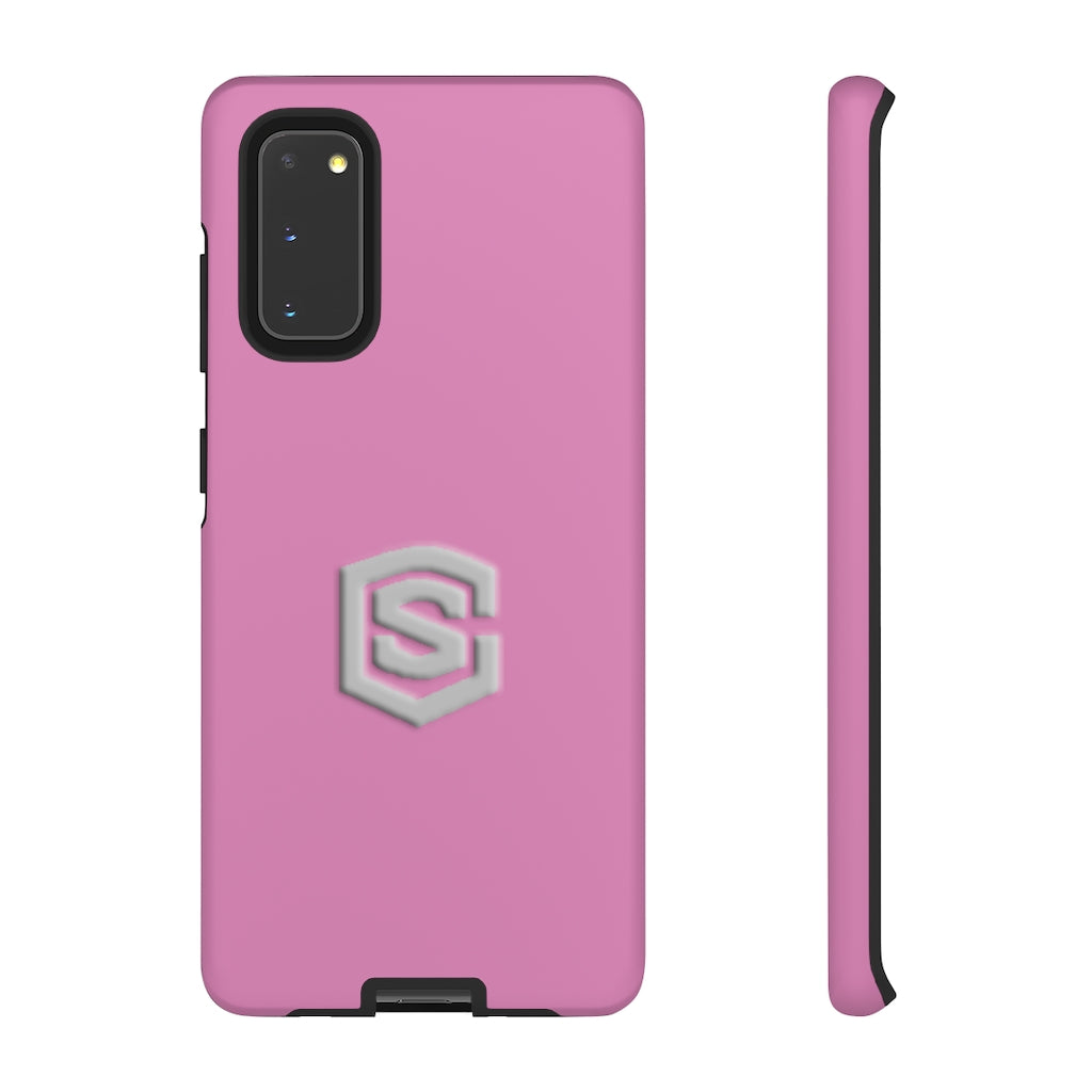 Pink Tough Cases Silver Logo