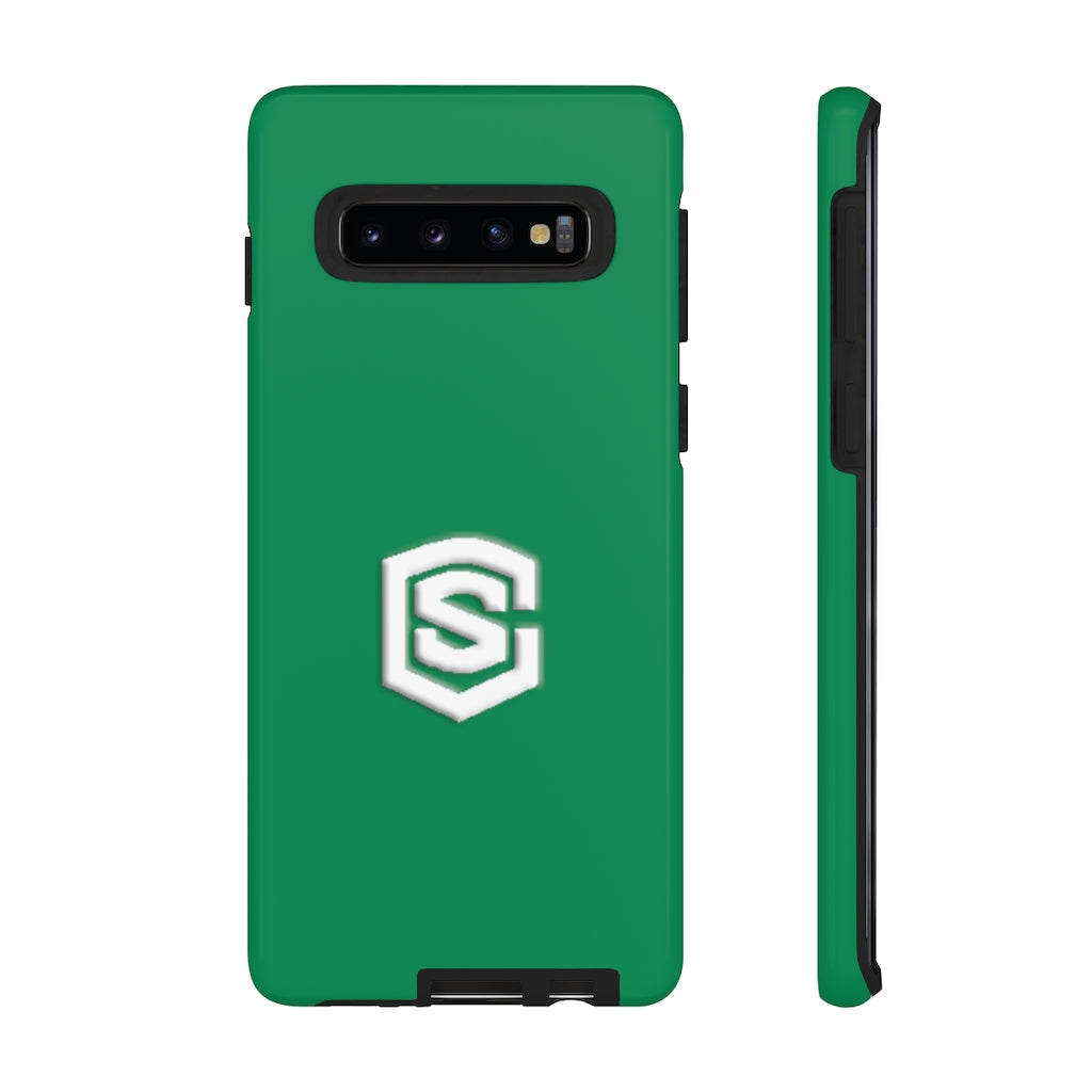 Green Tough Cases White Logo