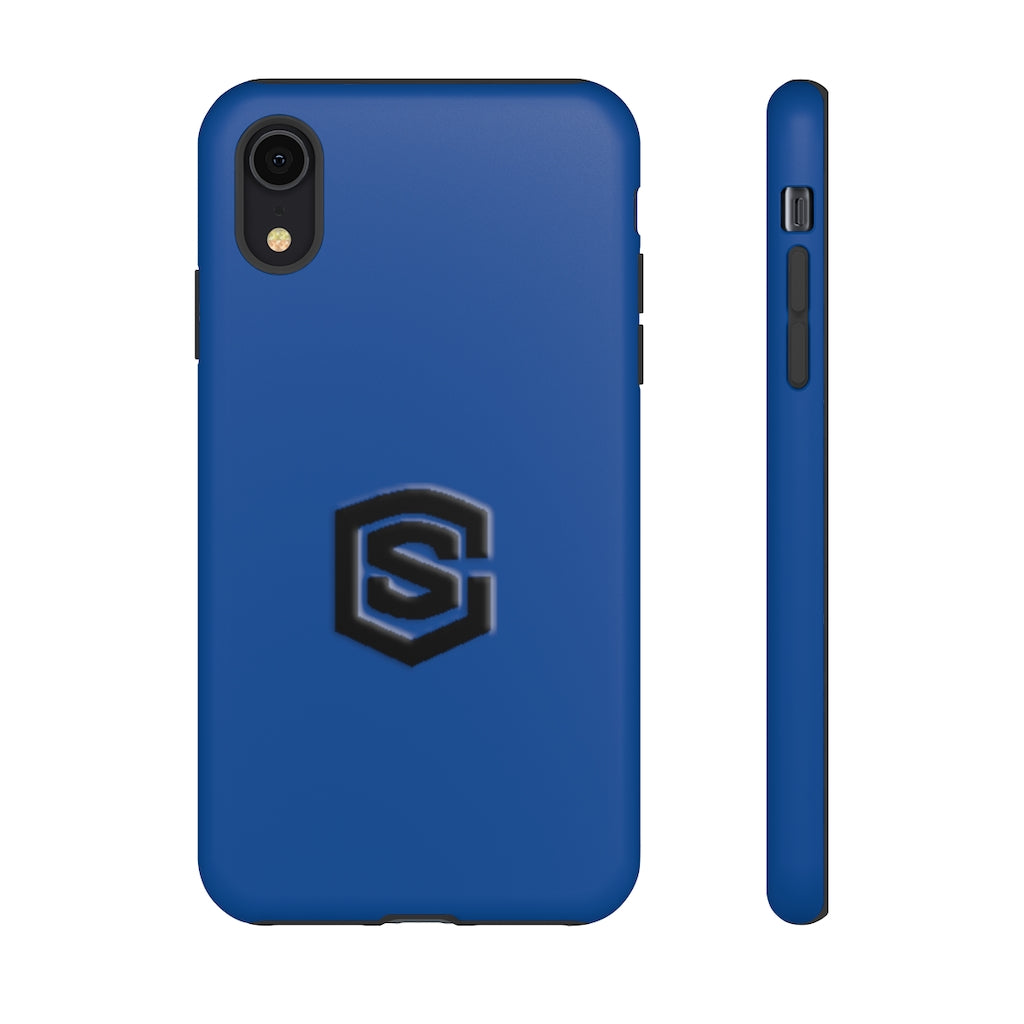 Blue Tough Cases Black Logo