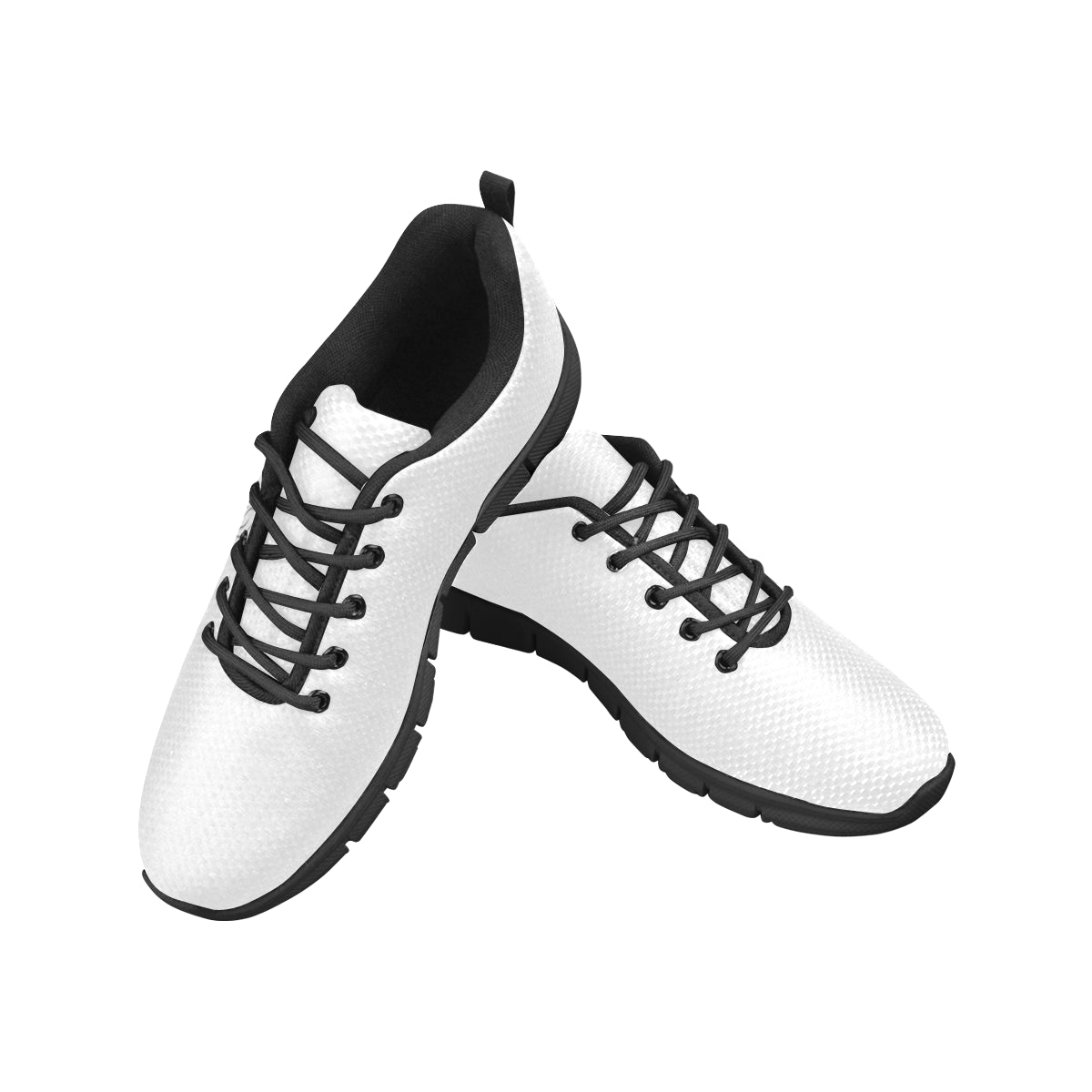 white logo Men's Breathable Running Shoes (Model 055)