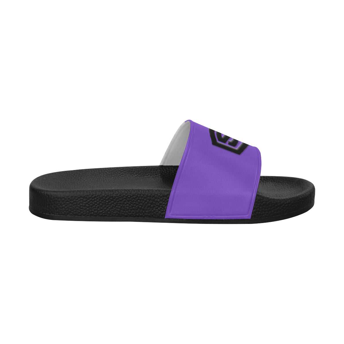 black logo Men's Slide Sandals (Model 057)