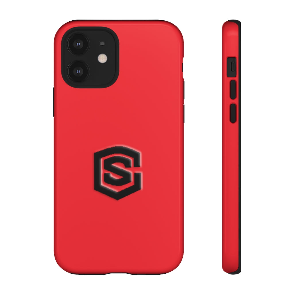 Red Tough Cases Black Logo