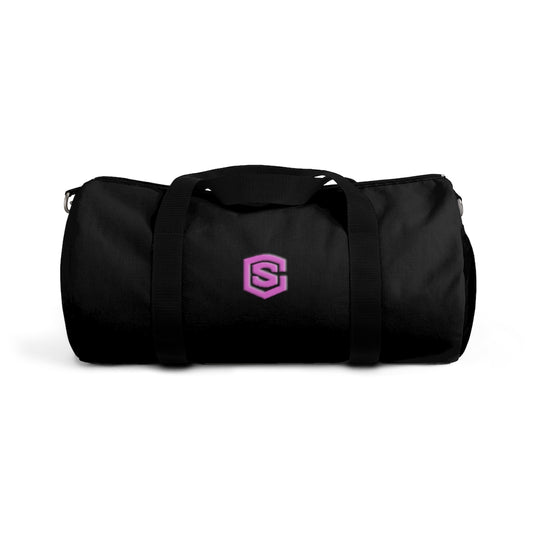 Black Duffel Bag Pink Logo