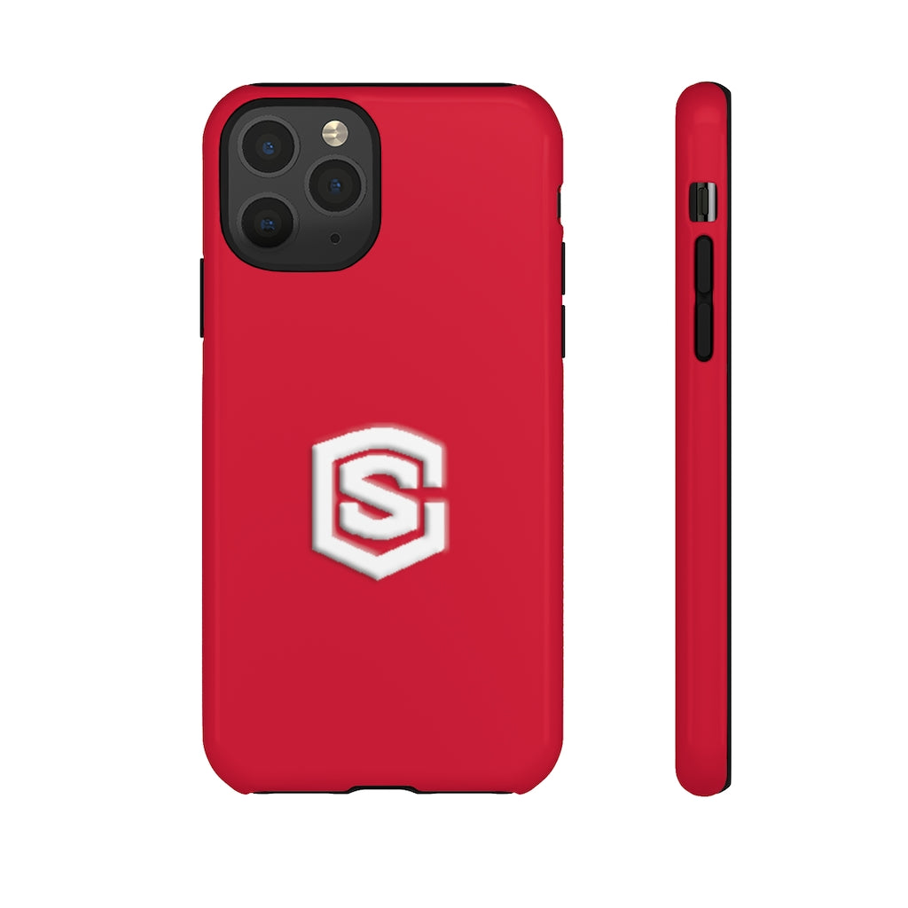 Red Tough Cases White Logo