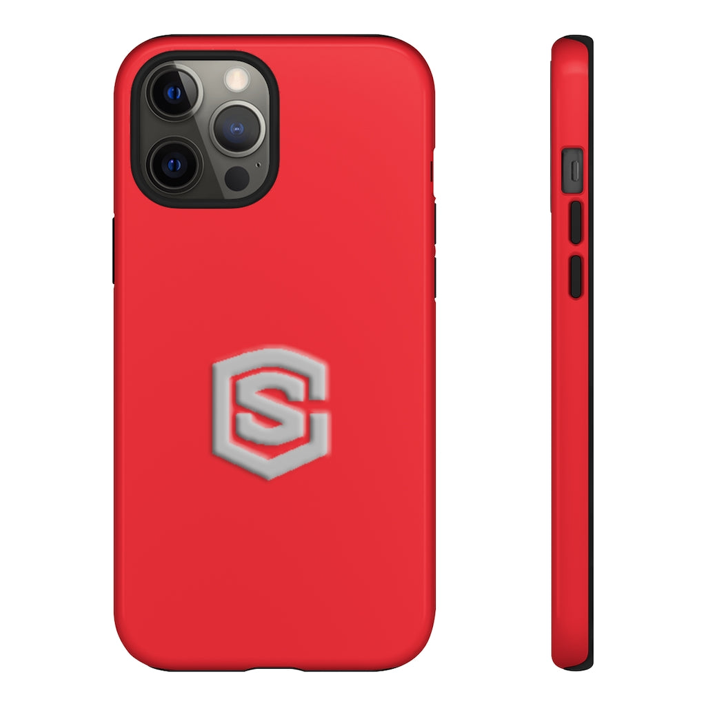 Red Tough Cases Silver Logo