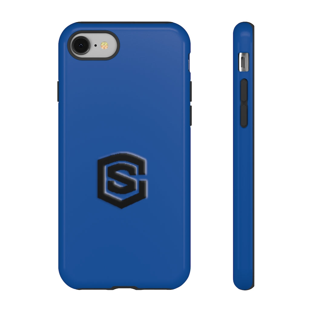Blue Tough Cases Black Logo