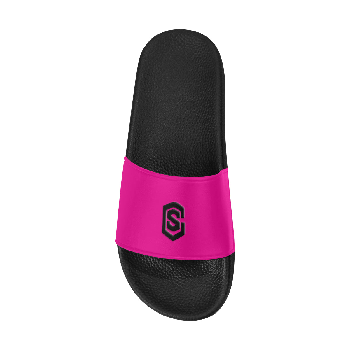 black logo Men's Slide Sandals (Model 057)