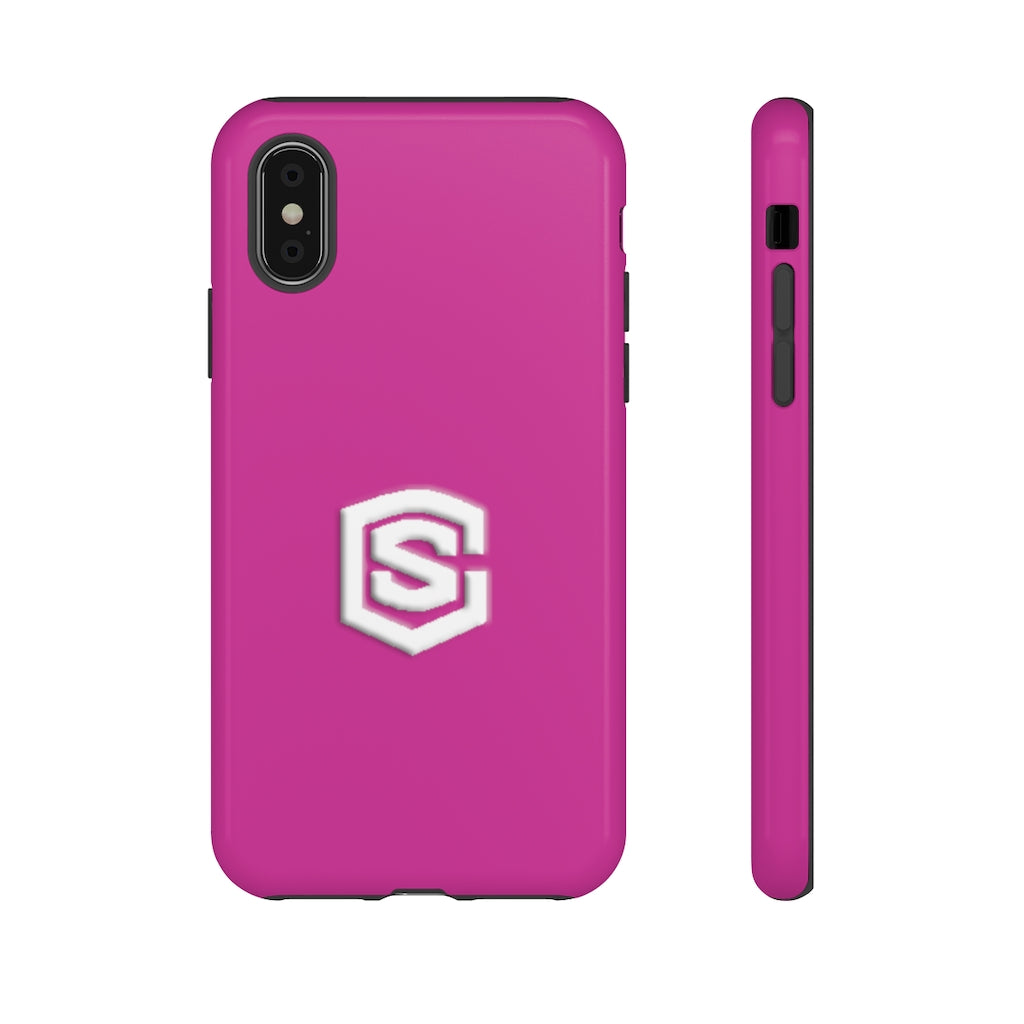 Pink Tough Cases White Logo