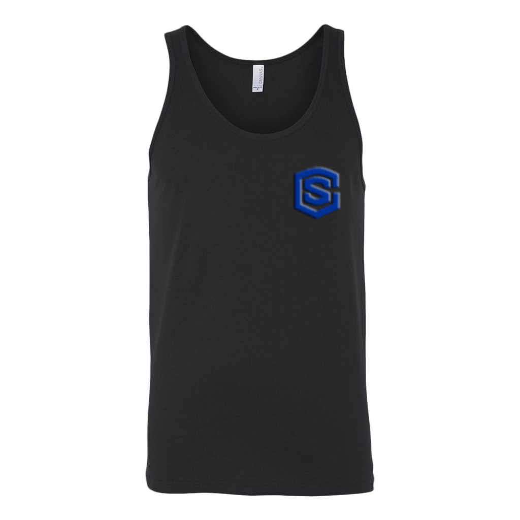 Canvas Unisex Tank - 12.00 WITH BLUE LOGO