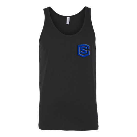 Canvas Unisex Tank WITH BLUE LOGO