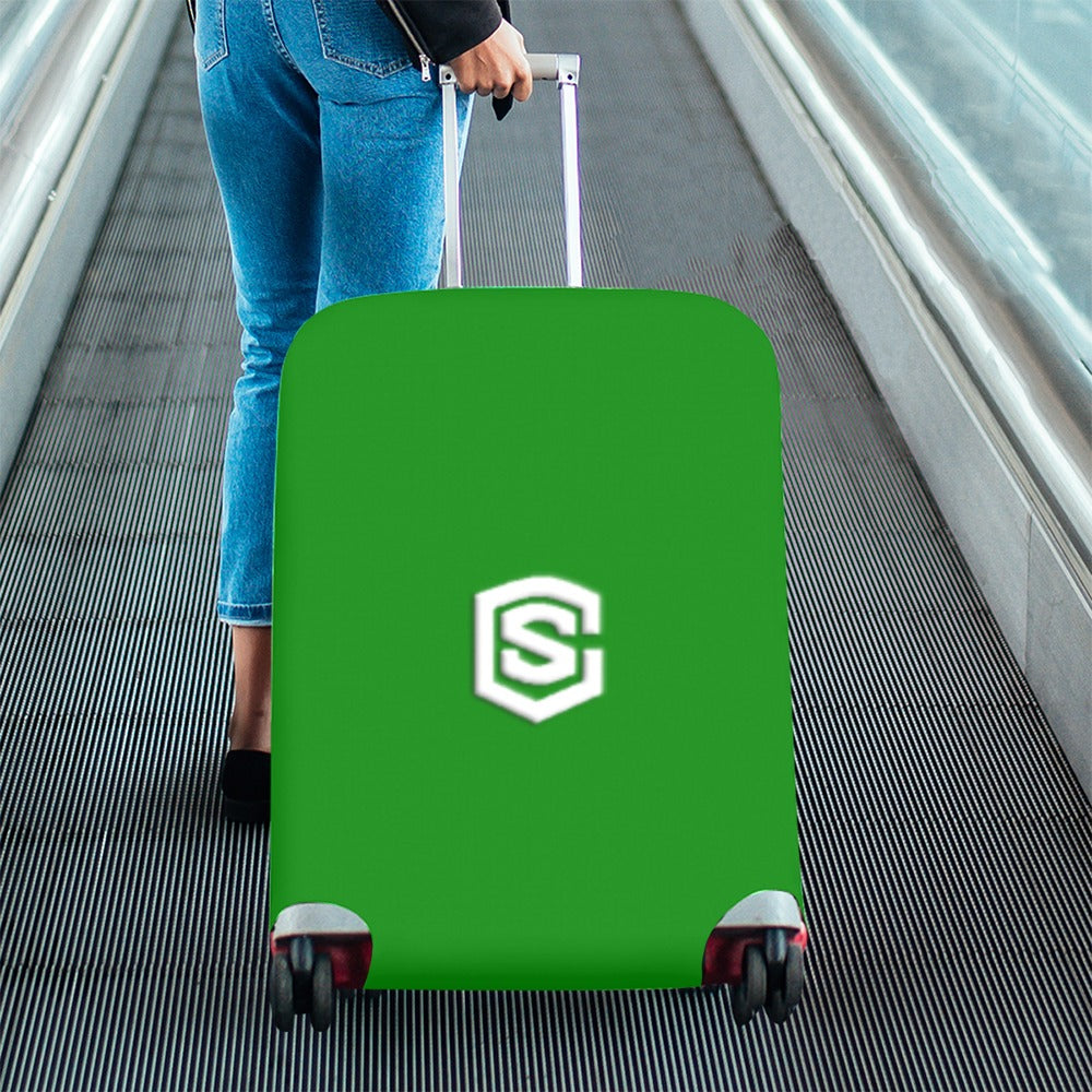 GREEN LUGGAGE COVER WITH WHITE LOGO Luggage Cover (Large Size) (26"-28")