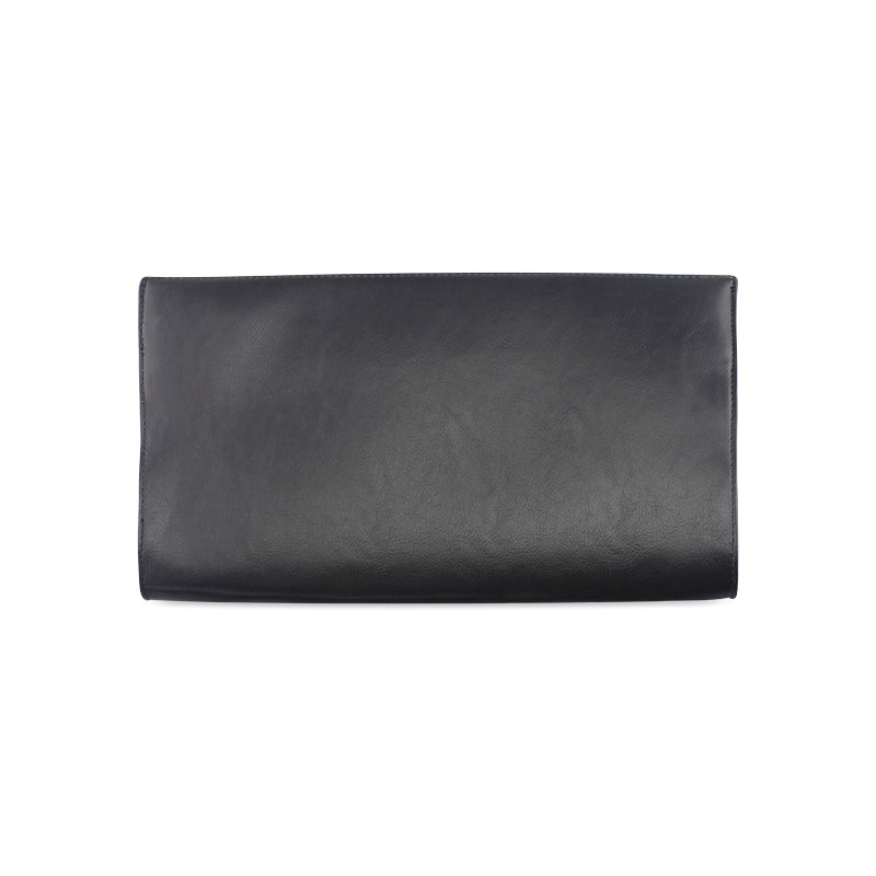 WHITE CLUTCH BAG blue logo Clutch Bag (Model 1630)