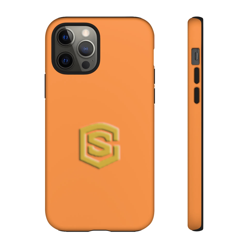 Orange Tough Cases Gold Logo