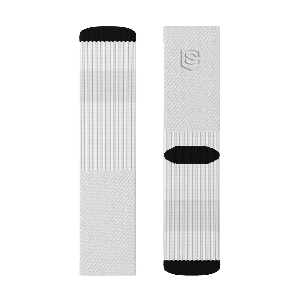 White Sublimation Socks White Logo