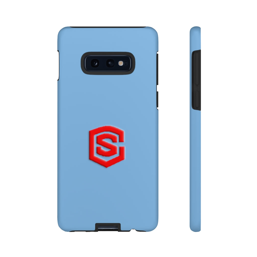 Blue Tough Cases Red Logo