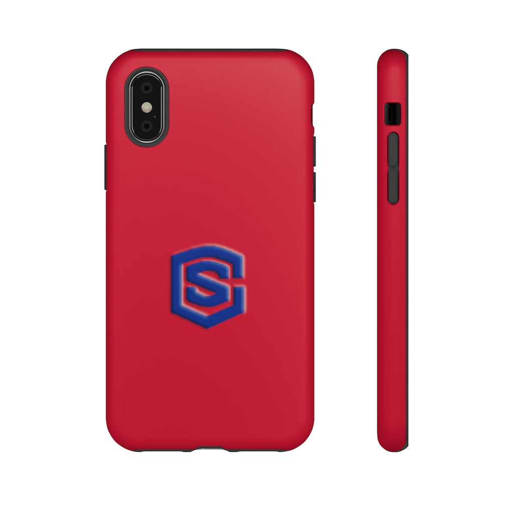 Red Tough Cases Blue Logo