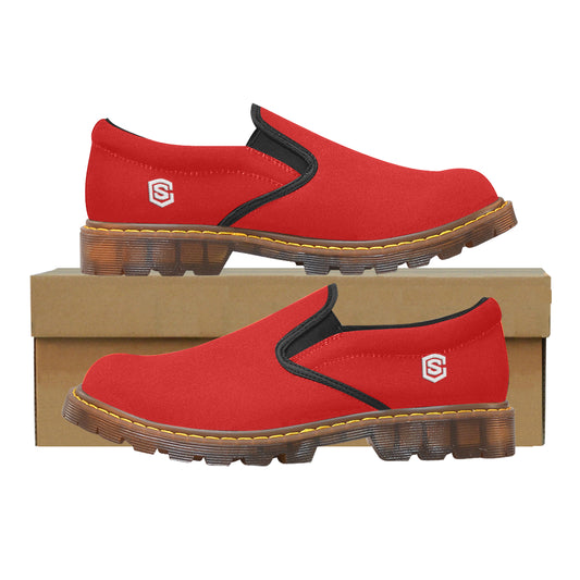 white logo Martin Men's Slip-On Loafer (Model 12031)