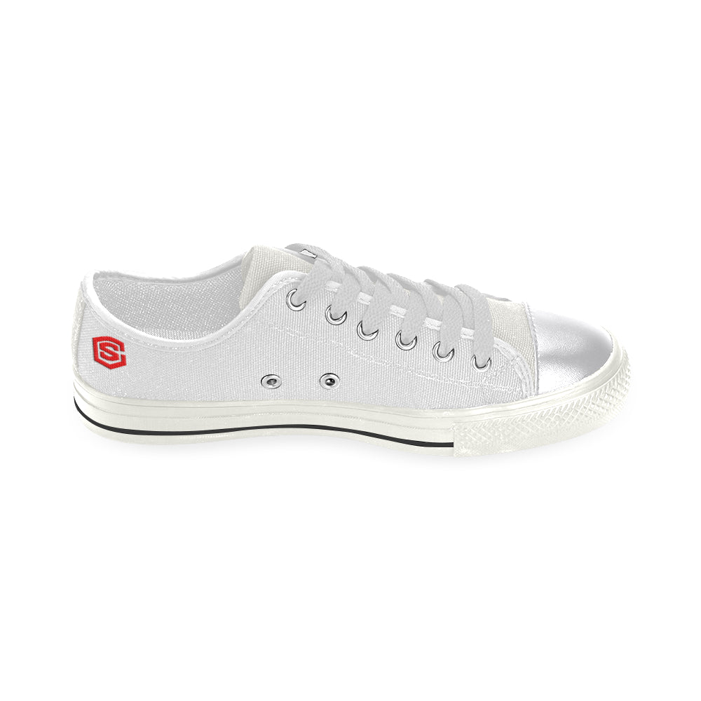 red logo Women's Classic Canvas Shoes (Model 018)