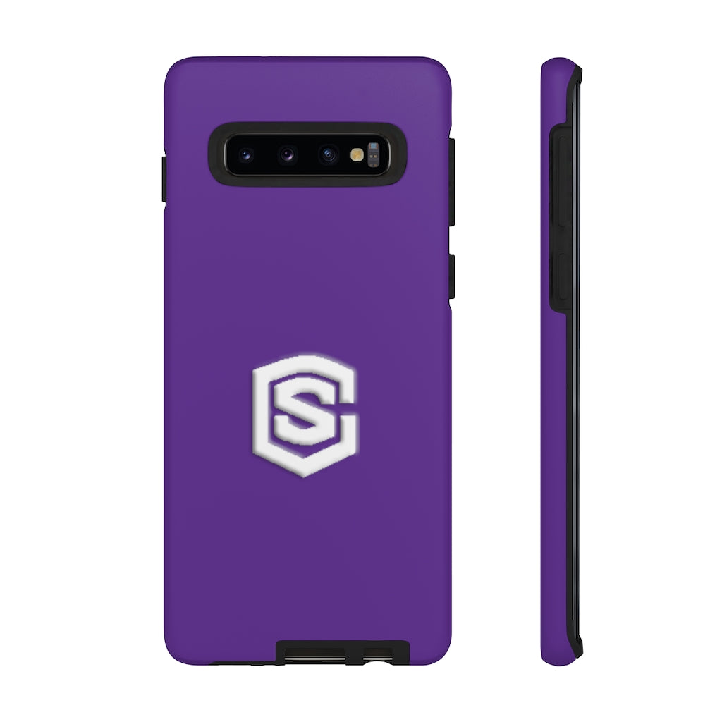 Purple Tough Cases White Logo